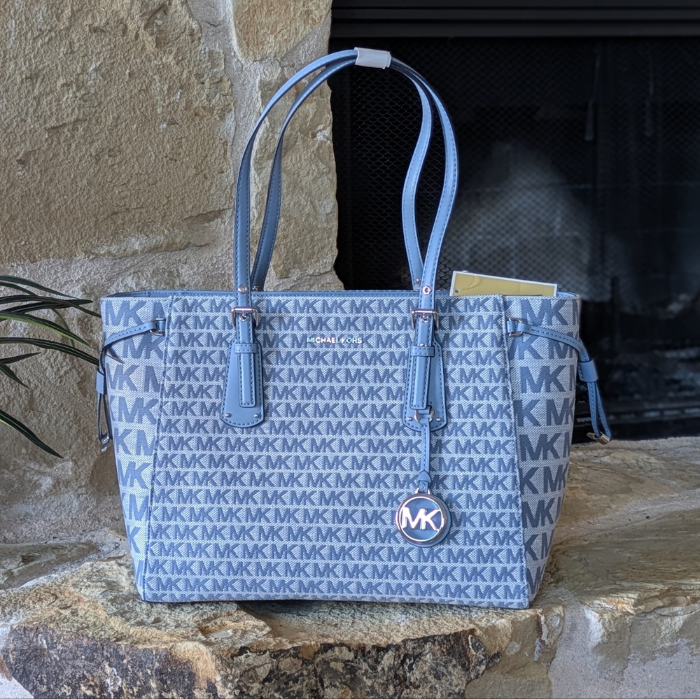NEW Michael Kors Blue Monogram Tote